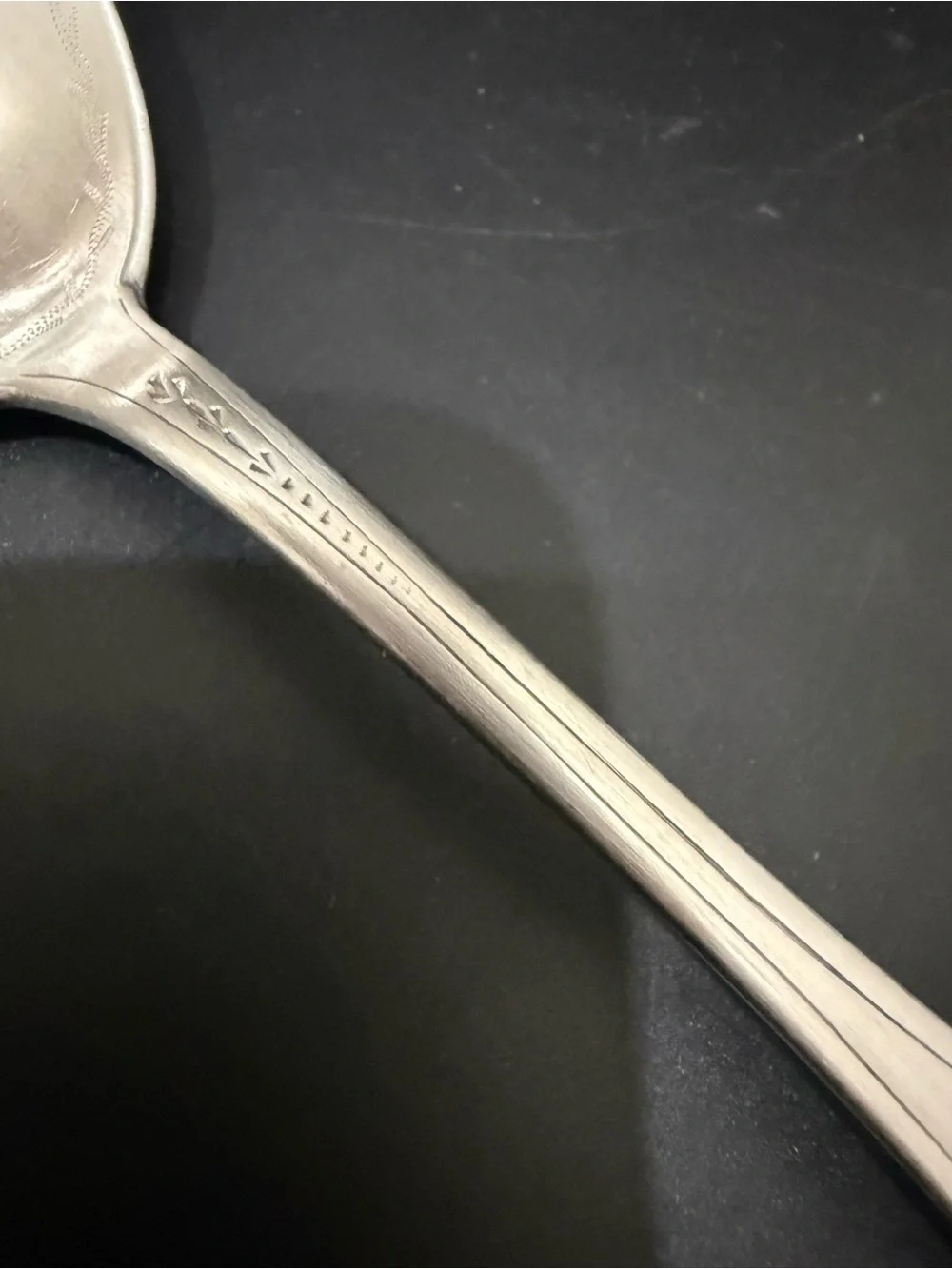 Vintage American Coin Silver Farrington & Hunnewell F&H Pure Coin Serving Spoon